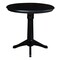 International Concepts Round 36 in Round Top Pedestal Table, 40.9 inH, Black, 36 in W, 36 in L, 40.9 in H, Wood, Black K46-36RT-27B-6B-2 - alternate 1